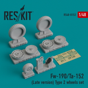RS48-0152 1/48 Fw-190 (Late version) type 2 wheels set (1/48)