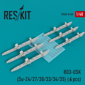 RS48-0160 1/48 BD3-USK Racks (Su-24/27/30/33/34/35) (6 pcs) (1/48)