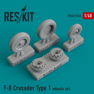 RS48-0164 1/48 F-8 \"Crusader\" type 1 (weighted) wheels set (1/48)