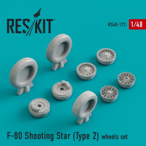 RS48-0172 1/48 F-80 \"Shooting Star\" (Type 2) wheels set (1/48)