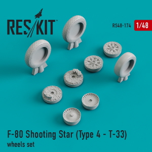 RS48-0174 1/48 F-80 \"Shooting Star\" (Type 4 - Т-33) wheels set (1/48)