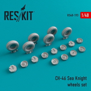 RS48-0193 1/48 CH-46 \"Sea Knight\" wheels set (1/48)