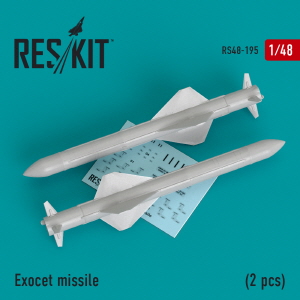 [사전 예약] RS48-0195 1/48 Exocet missiles (2 pcs) (Super Etendart, Mirage 2000) (1/48)