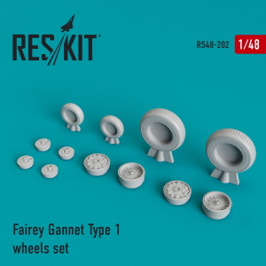 RS48-0202 1/48 Fairey Gannet type 1 wheels set (1/48)