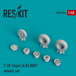 RS48-0206 1/48 T-28 (A,B) \"Trojan\" NAVY wheels set (1/48)