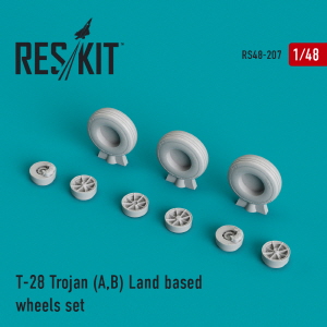 RS48-0207 1/48 T-28 (A,B) "Trojan" Land based wheels set (1/48)