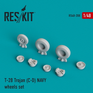 RS48-0208 1/48 T-28 (C,D) "Trojan" NAVY wheels set (1/48)