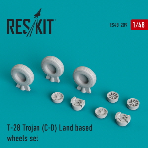RS48-0209 1/48 T-28 (C,D) "Trojan" Land based wheels set (1/48)