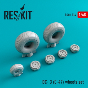 RS48-0214 1/48 DC-3 (C-47) wheels set (1/48)