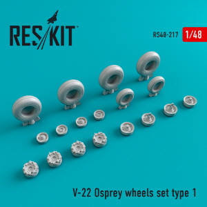 RS48-0217 1/48 V-22 \"Osprey\" type 1 wheels set (1/48)