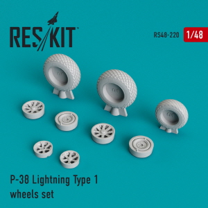 RS48-0220 1/48 P-38 \"Lightning\" type 1 wheels set (1/48)