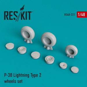 RS48-0221 1/48 P-38 \"Lightning\" type 2 wheels set (1/48)