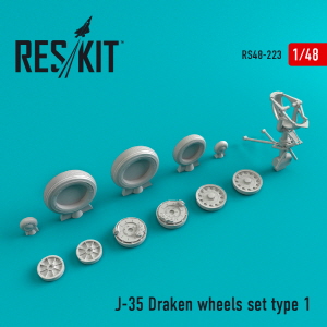 [사전 예약] RS48-0223 1/48 J-35 \"Draken\" wheels set type 1 (1/48)