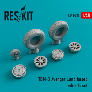 RS48-0230 1/48 TBM-3 \"Avenger\" Land based wheels set (1/48)