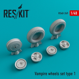 RS48-0249 1/48 DH.115 \"Vampire\" wheels set type 1 (1/48)