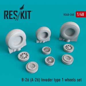 RS48-0260 1/48 B-26 (A-26) \"Invader\" type 1 wheels set (1/48)