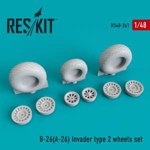 RS48-0261 1/48 B-26 (A-26) \"Invader\" type 2 wheels set (1/48)