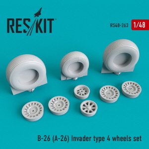 RS48-0263 1/48 B-26 (A-26) \"Invader\" type 4 wheels set (1/48)