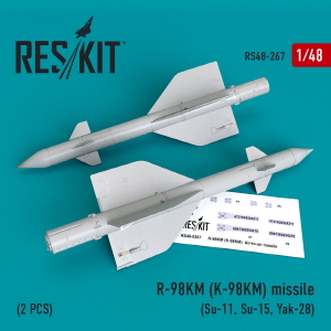 [사전 예약] RS48-0267 1/48 R-98 KM (K-98KM) missiles (2 pcs) (Su-11, Su-15, Yak-28) (1/48)