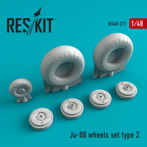 RS48-0271 1/48 Ju-88 wheels set type 2 (1/48)