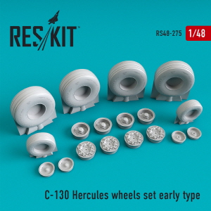[사전 예약] RS48-0275 1/48 C-130 \"Hercules\" wheels set early type (weighted) (1/48)
