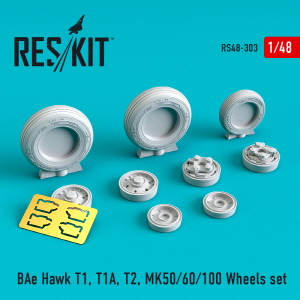 [사전 예약] RS48-0303 1/48 BAe Hawk T1, T1A, T2, MK50/60/100 wheels set (1/48)