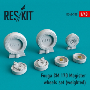 [사전 예약] RS48-0308 1/48 Fouga CM.170 Magister wheels set (weighted) (1/48)