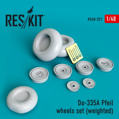 RS48-0331 1/48 Do-335А \"Pfeil\" wheels set (weighted) (1/48)