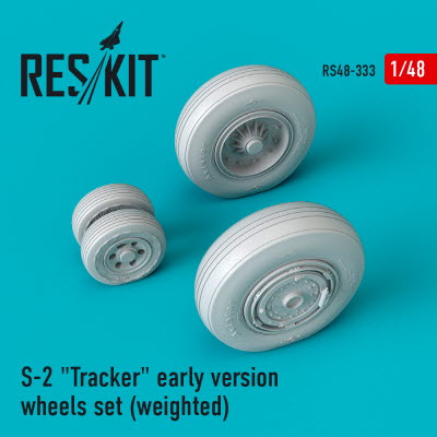 RS48-0333 1/48 S-2 \"Tracker\" early version wheels set (weighted) (1/48)
