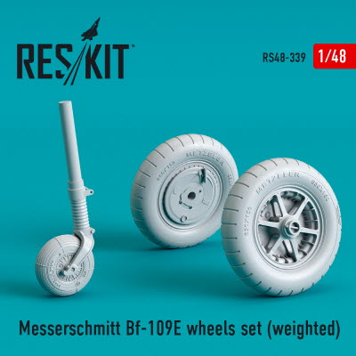 RS48-0339 1/48 Bf-109E wheels set (weighted) (1/48)