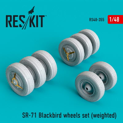 RS48-0355 1/48 SR-71 \"Blackbird\" wheels set (weighted) (1/48)