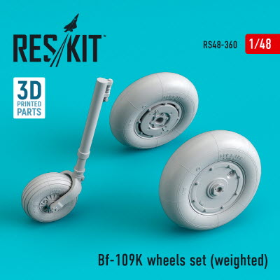 RS48-0360 1/48 Bf-109K wheels set (weighted) (1/48)