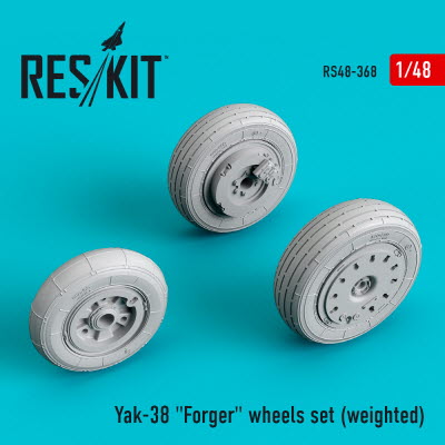 RS48-0368 1/48 Yak-38 \"Forger\" wheels set (weighted) (1/48)