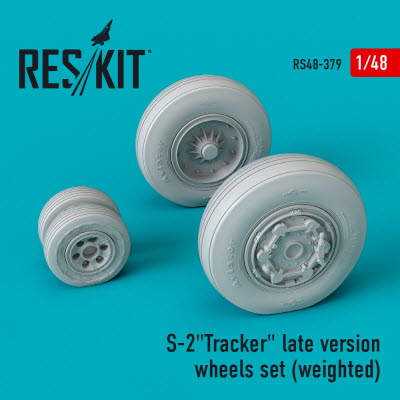 RS48-0379 1/48 S-2 \"Tracker\" late version wheels set (weighted) (1/48)