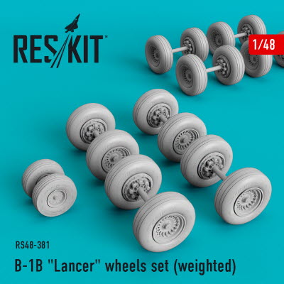 RS48-0381 1/48 B-1B \"Lancer\" wheels set (weighted) (1/48)