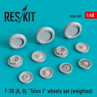 RS48-0385 1/48 T-38 (A, B) \"Talon l\" wheels set (weighted) (1/48)