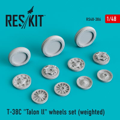 RS48-0386 1/48 T-38C \"Talon ll\" wheels set (weighted) (1/48)