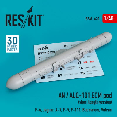 RS48-0420 1/48 AN / ALQ-101 ECM pod (short length version) (F-4, Jaguar, A-7, F-5, F-111, Buccaneer,