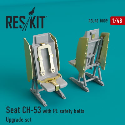 RSU48-0009 1/48 Seat CH-53, MH-53 with PE safety belts (1/48)