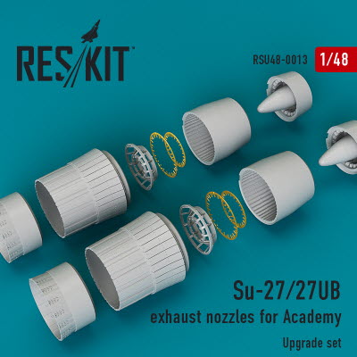 RSU48-0013 1/48 Su-27/27UB exhaust nozzles for Academy kit (1/48)