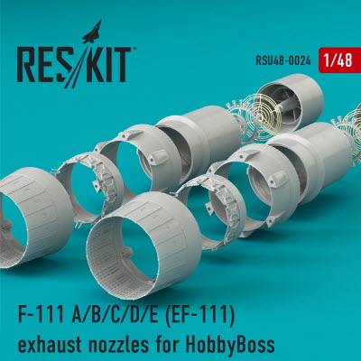 RSU48-0024 1/48 F-111 (A,B,C,D,E) (EF-111,FB-111) exhaust nozzles for HobbyBoss kit (1/48)
