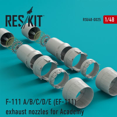 RSU48-0025 1/48 F-111 (A,B,C,D,E) (EF-111,FB-111) exhaust nozzles for Academy kit (1/48)