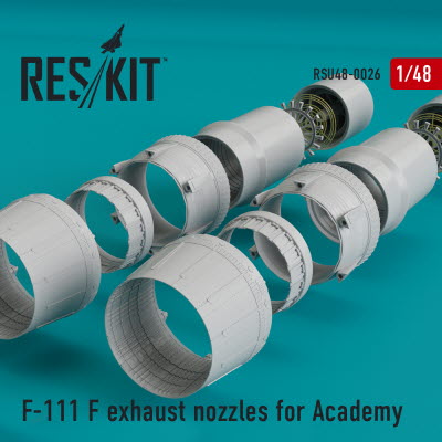 [사전 예약] RSU48-0026 1/48 F-111F exhaust nozzles for Academy kit (1/48)