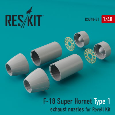 RSU48-0031 1/48 F/A-18 \"Super Hornet\" type 1 exhaust nozzles for Revell kit (1/48)
