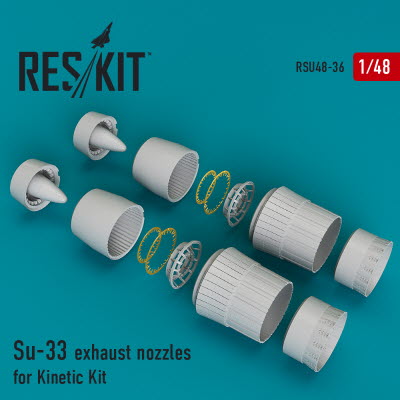 RSU48-0036 1/48 Su-33 exhaust nozzles for Kinetic kit (1/48)