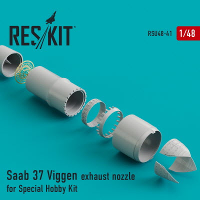 RSU48-0041 1/48 Saab 37 "Viggen" exhaust nozzle for Special Hobby kit (1/48)