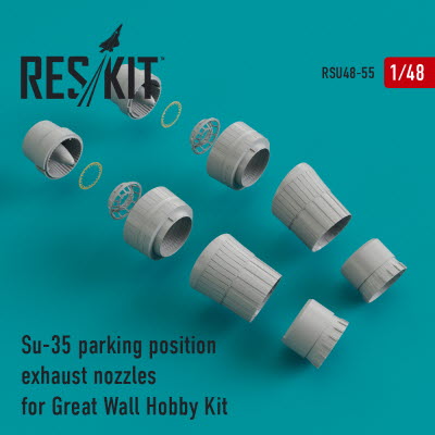 RSU48-0055 1/48 Su-35 parking position exhaust nozzles for GWH kit (1/48)