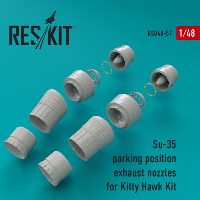 RSU48-0057 1/48 Su-35 parking position exhaust nozzles for KittyHawk kit (1/48)