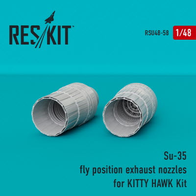 RSU48-0058 1/48 Su-35 fly position exhaust nozzles for KittyHawk kit (1/48)