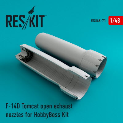 RSU48-0071 1/48 F-14D \"Tomcat\" open exhaust nozzles for HobbyBoss kit (1/48)